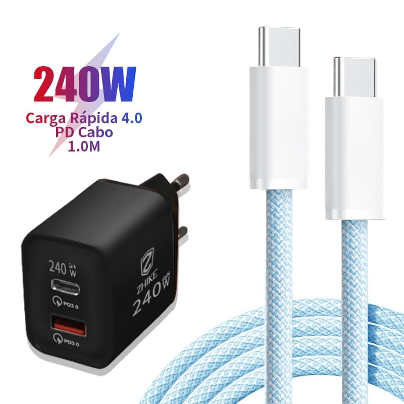 Cabo Celular Carregador Carregamento Rápido PD Tipo C Para Tipo C 1M Tecelagem Nylon Charger Cable
