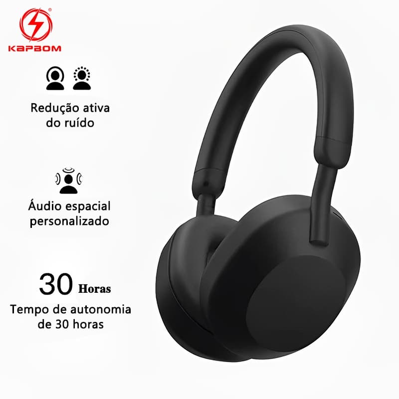Fones de Ouvido Headset KA-994 B, Fones de Ouvido Sem Fio Bluetooth, Autonomia de 30 Horas