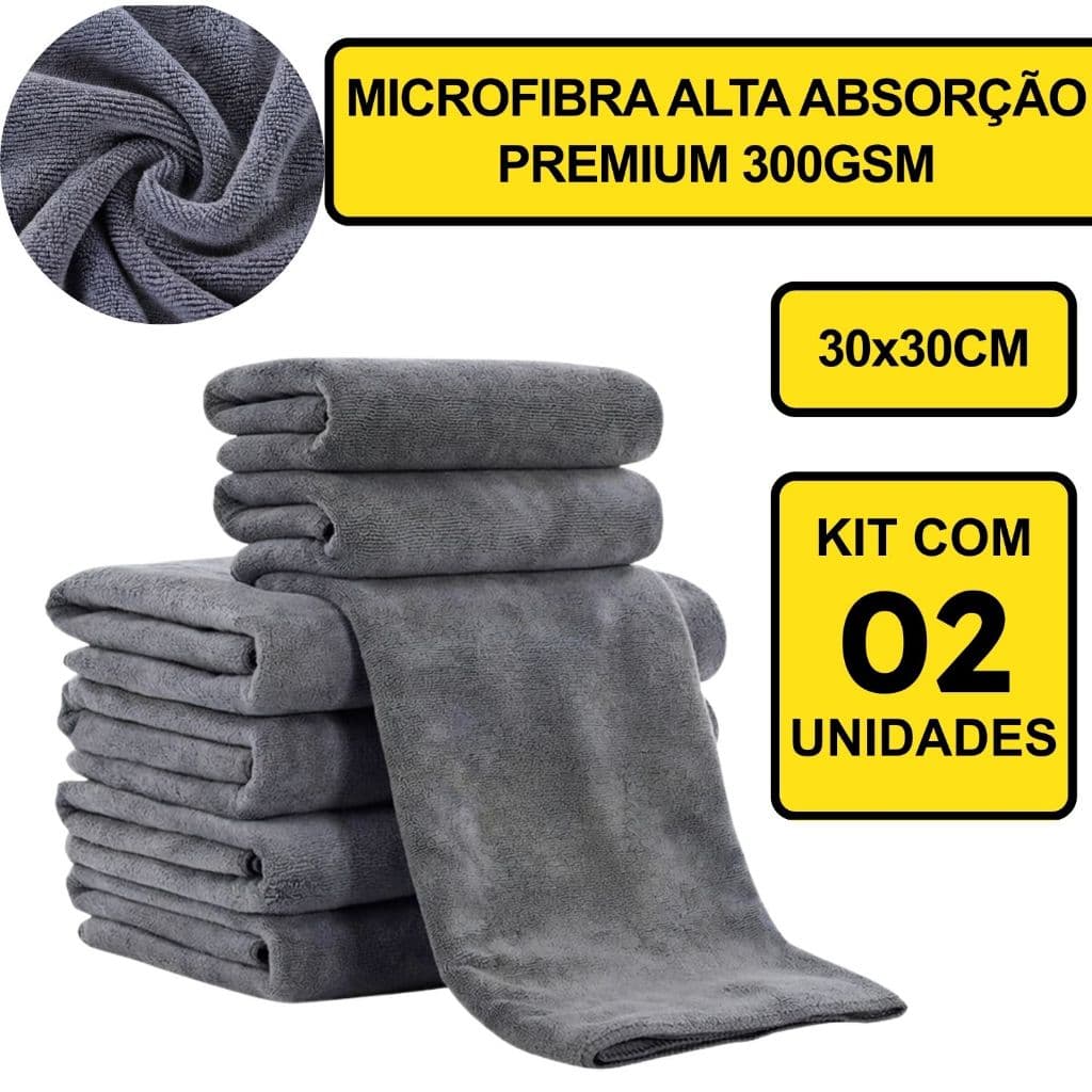 Kit 2 Panos de Limpeza Microfibra para Espelhos Vidros Casa Carro Cozinha Multiuso