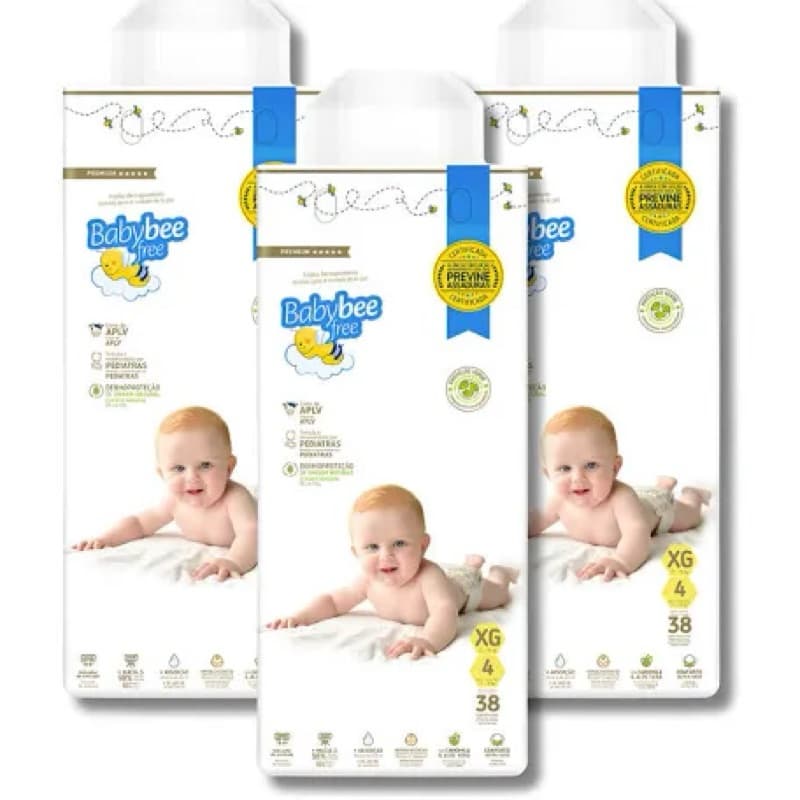 Fralda Baby Bee Free Dermoprotetora