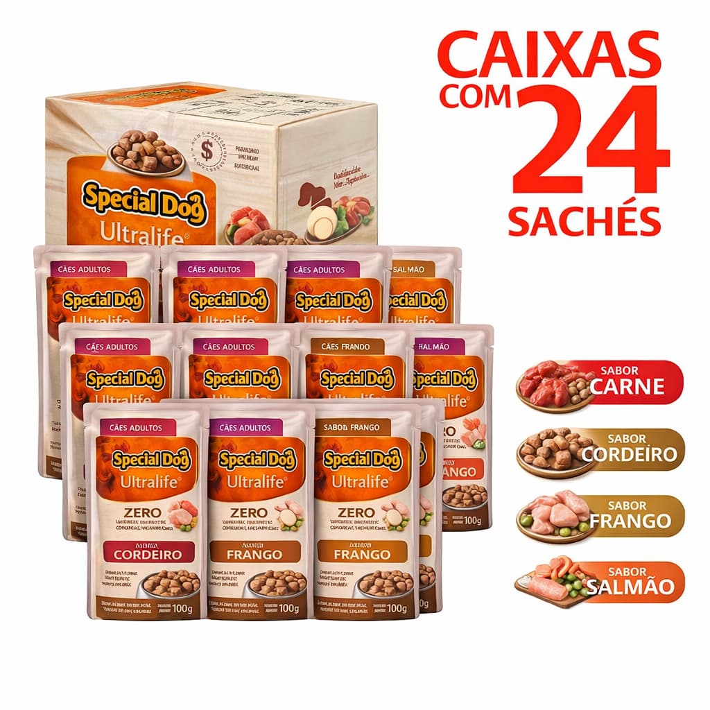 Kit Sache Special Dog  24UNIDADES de 100gr Varios Sabores