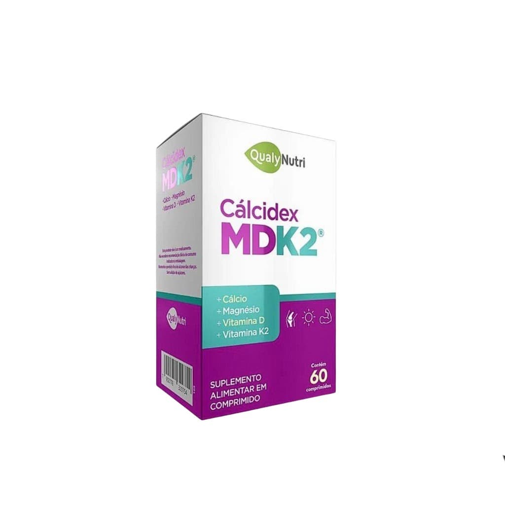 Cálcidex MDK2 60 cápsulas QualyNutri 60 Original - Envio Imediato - Cálcio + Magnésio + Vitamina D + Vitamina K