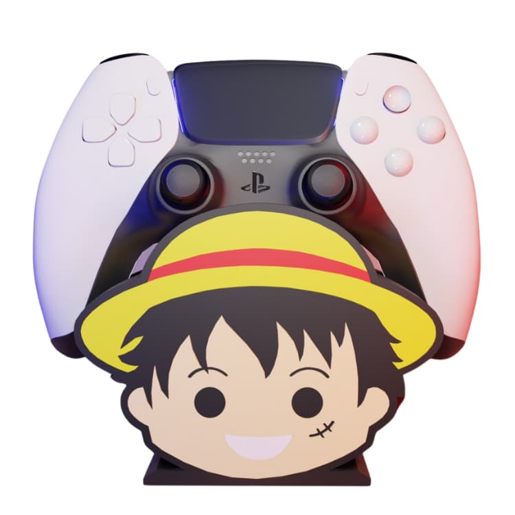 Suporte para Controle Vídeo Game Playstation Xbox Nintendo Luffy One Piece Figura de Ação