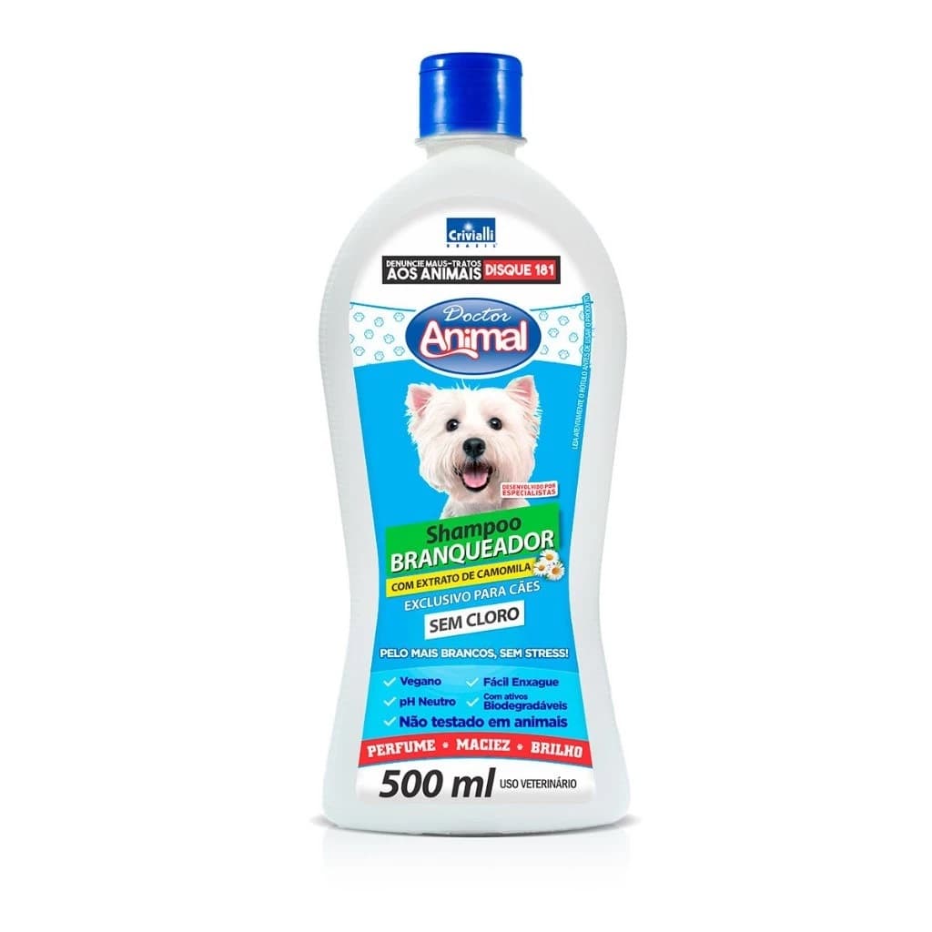 Shampoo para Cães Doctor Animal Branqueador 500mL
