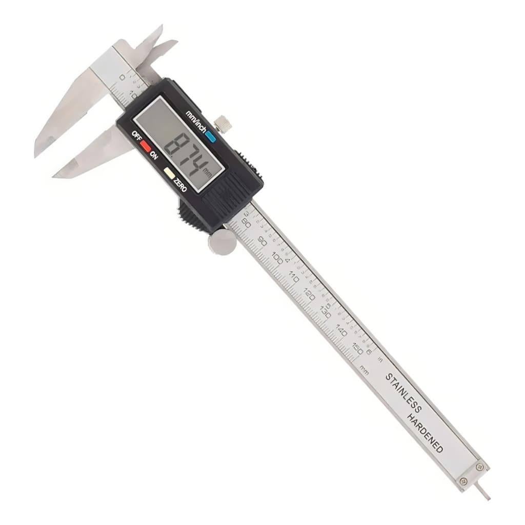Paquimetro Digital 150mm em Inox Com Estojo e Bateria Extra Instrumento de Medições Precisas Eletronico