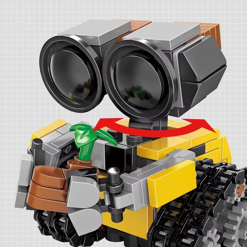Blocos de montar WALL-E mini robô moc tijolos de construção brinquedos 217 pçs 7,5cm, tipo lego, Robô Coletor