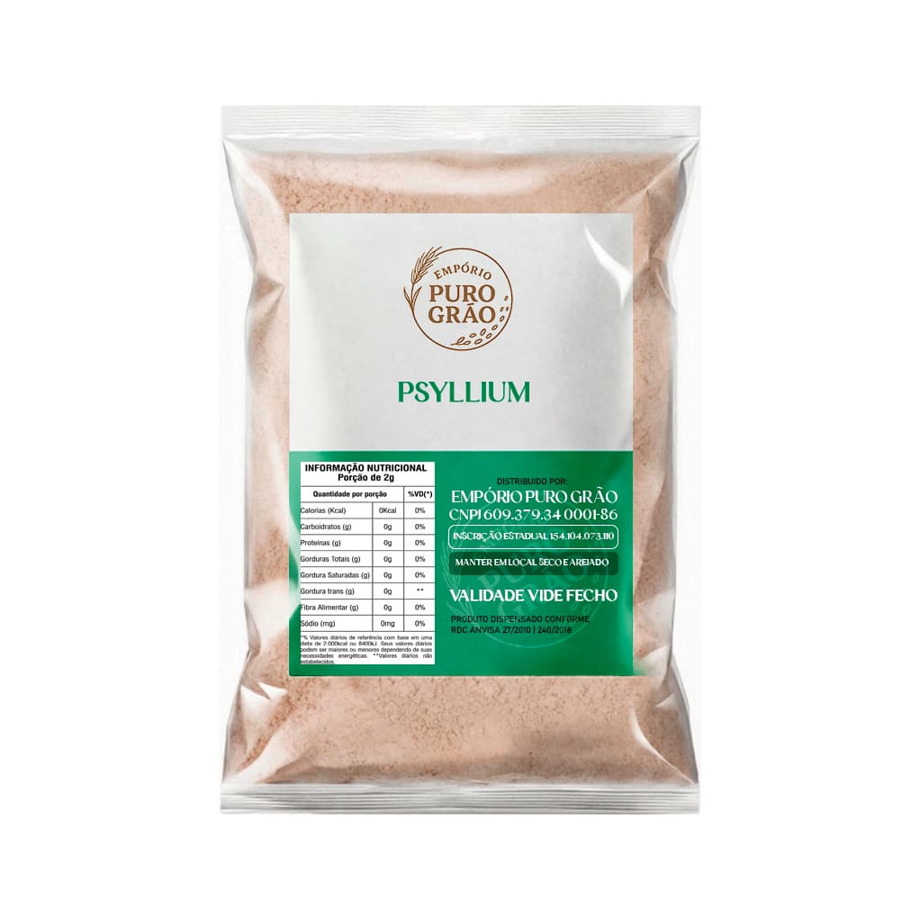 Psyllium 100% Natural Premium Rico em Fibras Puro Grão