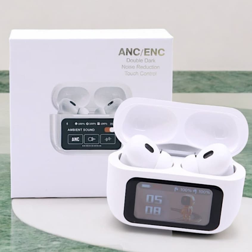Fone De Ouvido Bluetooth Sem Fio TWS A9 Pro Touch Screen ANC