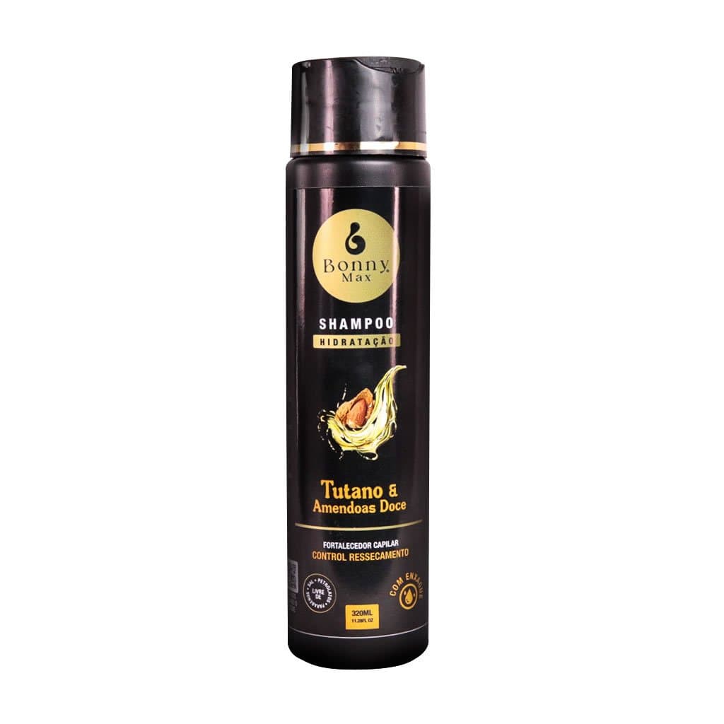 Shampoo Hidratante Tutano e Amêndoas Doce 320ml Bonny Max Fortalecedor Controle do Ressecamento