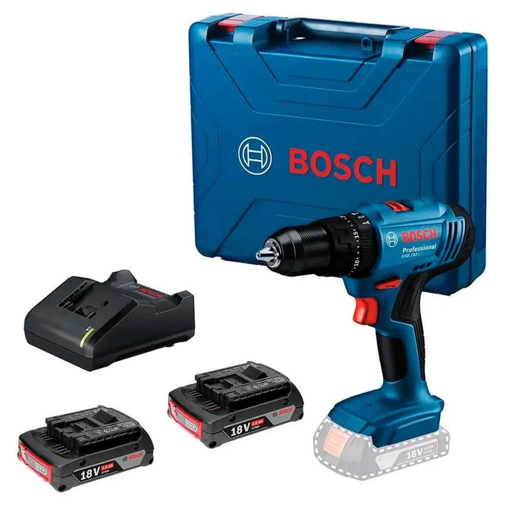 Furadeira Parafusadeira de Impacto 1/2 Bosch GSB 183-LI 18V com Bateria e Carregador