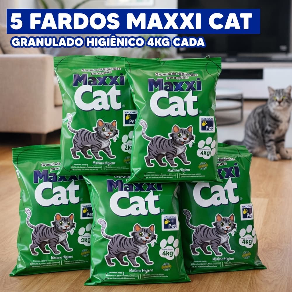 Granulado Higiênico Para Gatos 4kg - 5 Fardos Areia Para Gatos Sanitária