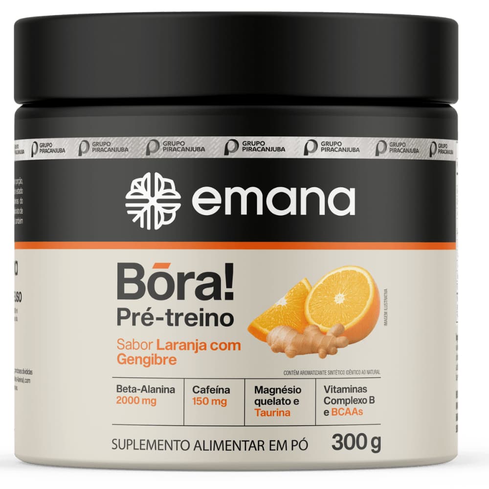 Emana Pré-Treino Bóra Sabor Gengibre 300g