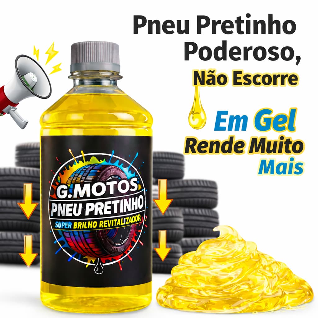 Pretinho Baba De Camelo 500ml  Automotivo Carro Moto Concentrado - G Motos - Revitalizador De Pneus