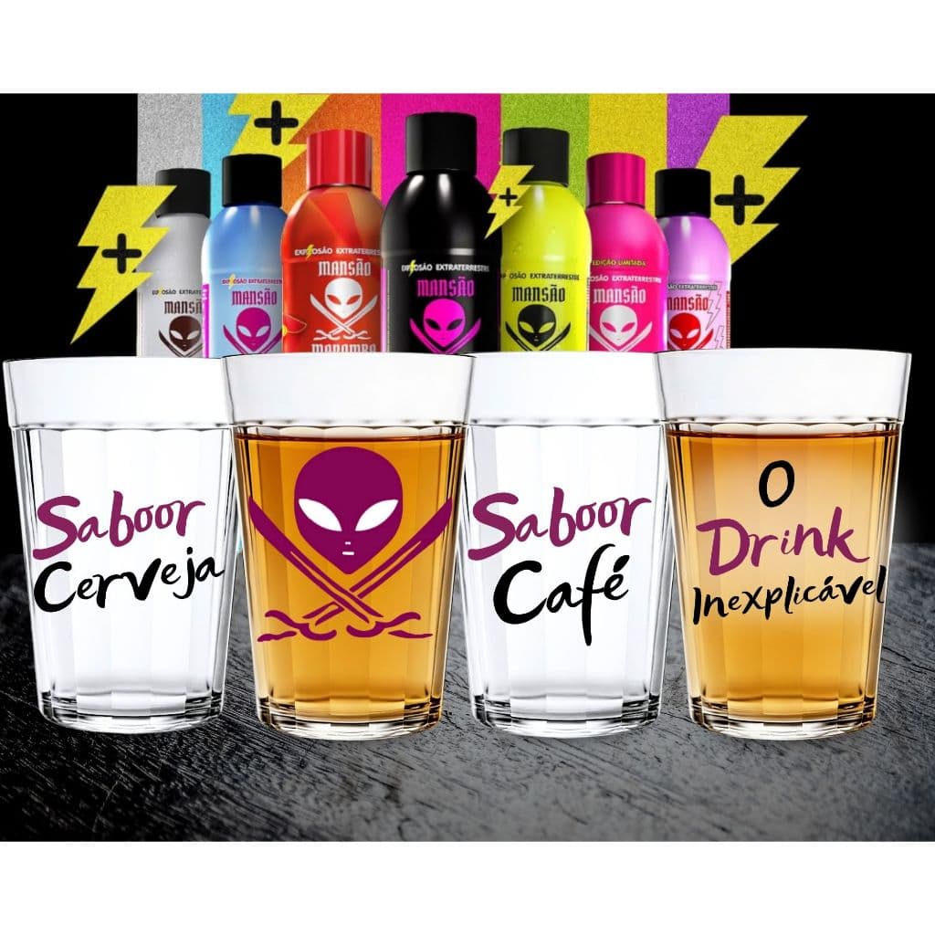 Kit 4 Copos Americanos Frase Sabor Energético Meme Presente Engraçado 190ml Bebidas