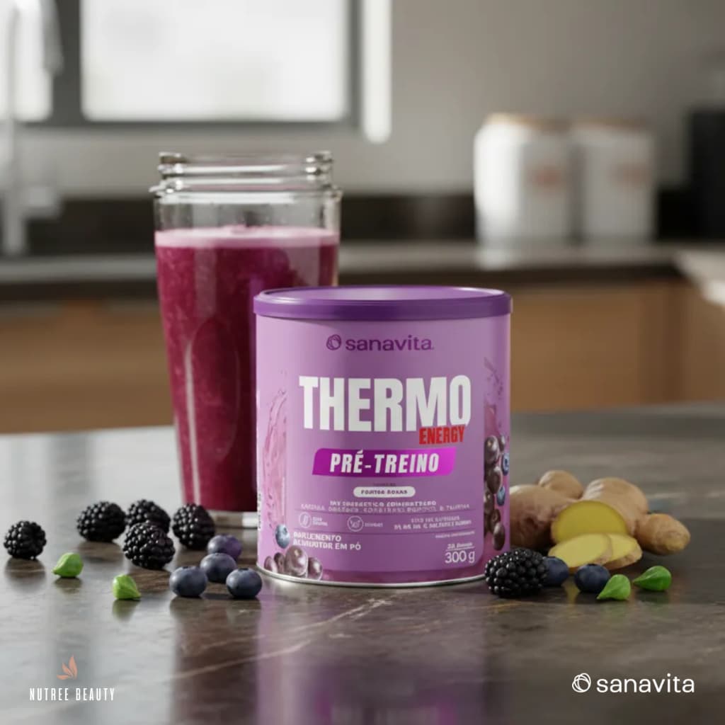 Thermo Energy Suplemento Pré Treino Rico em Vitamina Sanavita - Frutas Roxas