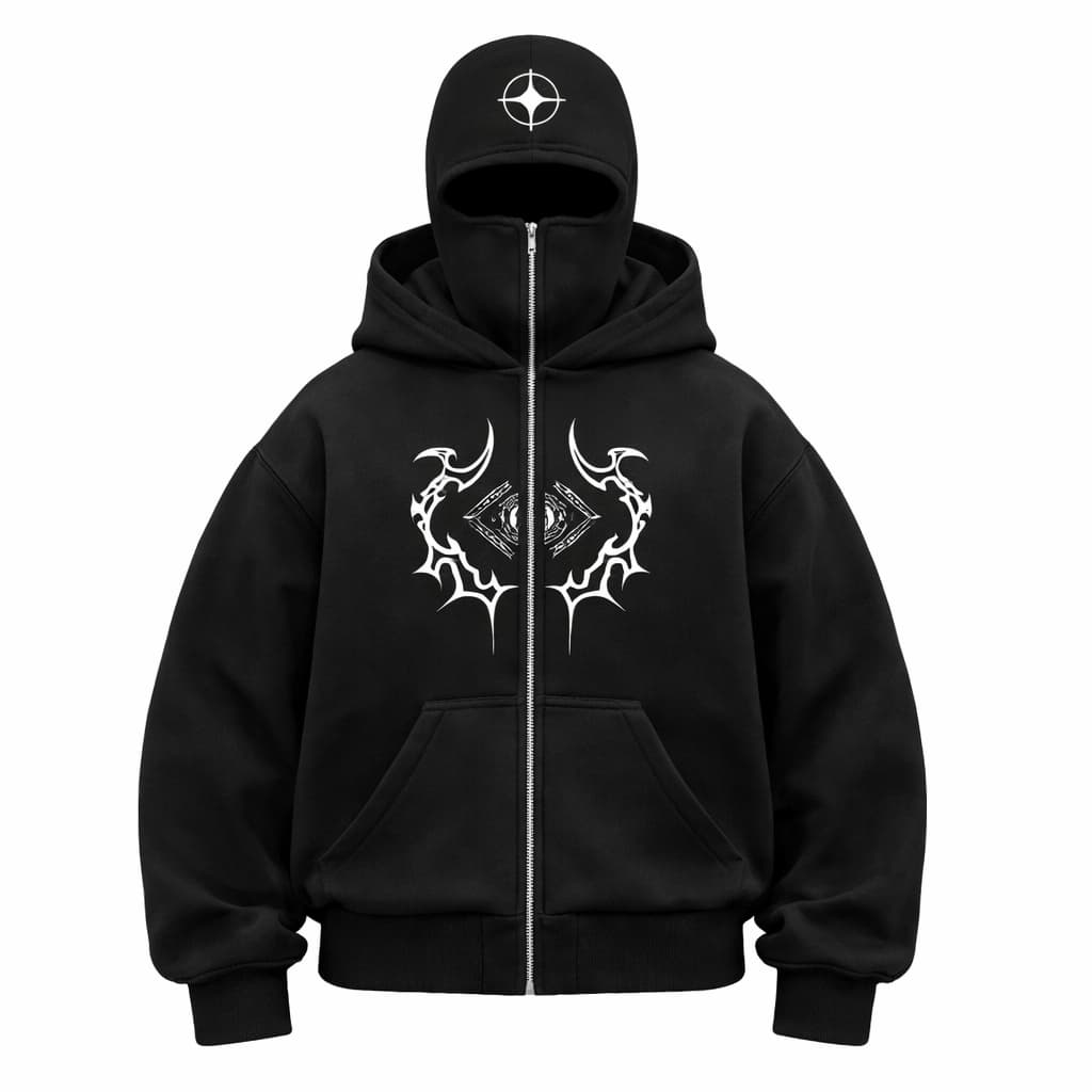 Moletom Masculino Hoodies Jaqueta Ninja das Mulheres dos Homens Balaclava com Capuz Máscara
