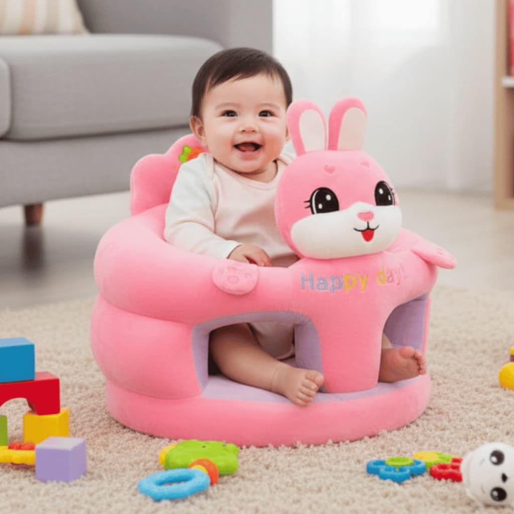 Assento de Apoio para Bebê Aprender a Sentar de Pelúcia Almofada para Bebê Cadeirinha