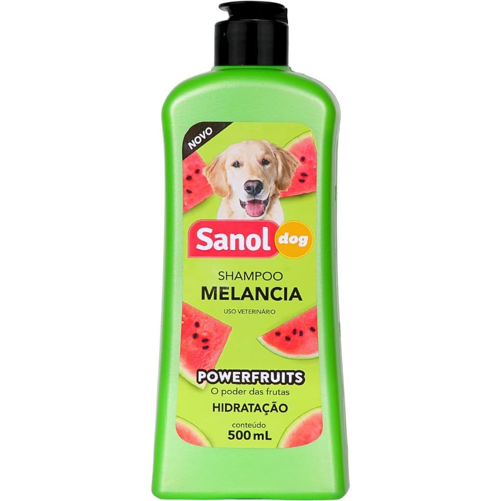 Sanol Dog - Shampoo de pêlos para cães e gatos -  Melancia 500ml / Verde