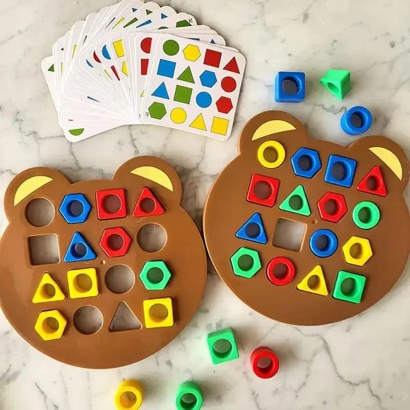 Brinquedos Batalha Educacionais Interativos Para Crianças Forma Geométrica Montessori Educacional