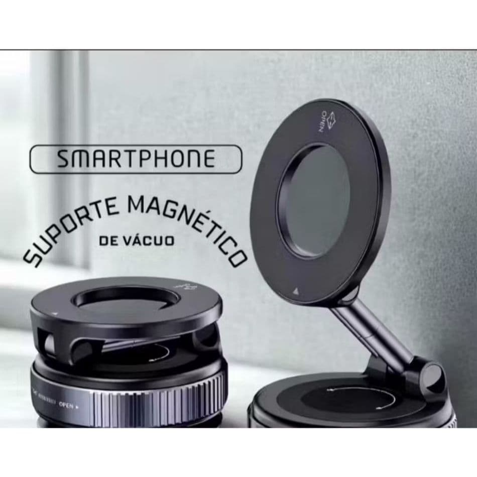 Suporte Magnético Ajustável E Dobrável Para Telefone , Ímã N52 , 360 ° Giratório Com Ventosa A Vácuo Painel , Azulejos