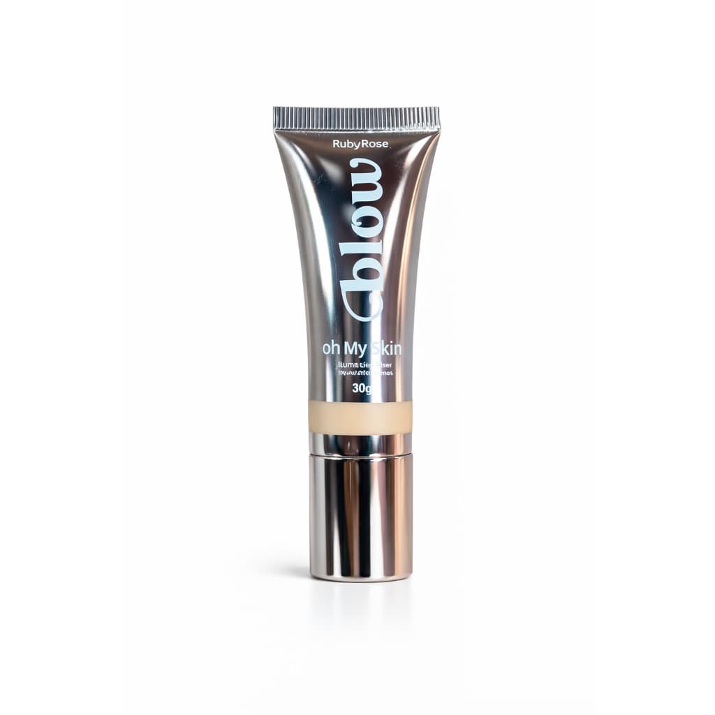 Base Líquida Ruby Rose Oh My Skin Linha Blow HBM303 – Alta Cobertura, Acabamento Natural, Longa Duração, Base Facial