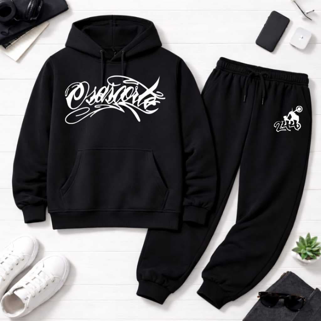 Conjunto Moletom Estampado Infantil e Juvenil Calça e Moletom Canguru
