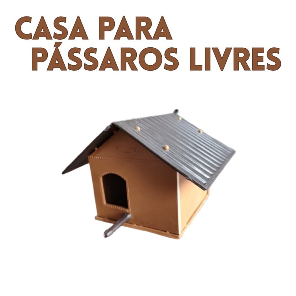CASA PARA PÁSSARINHO LIVRES DE PLÁSTICO RECICLADO NINHO ECOLOGICO JARDIM