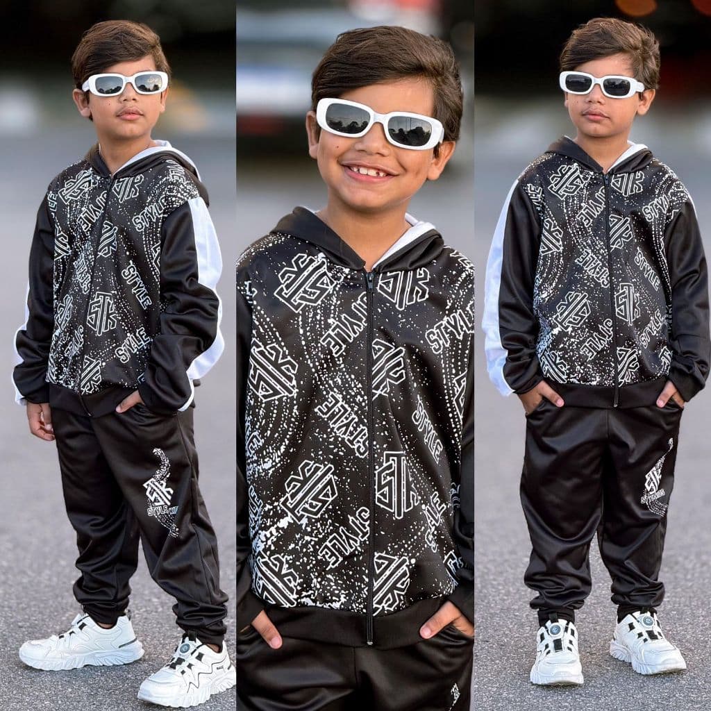 Conjunto Infantil Chimpa Flanelado Forrado Com Capuz Ziper Lançamento de inverno 2 Peças