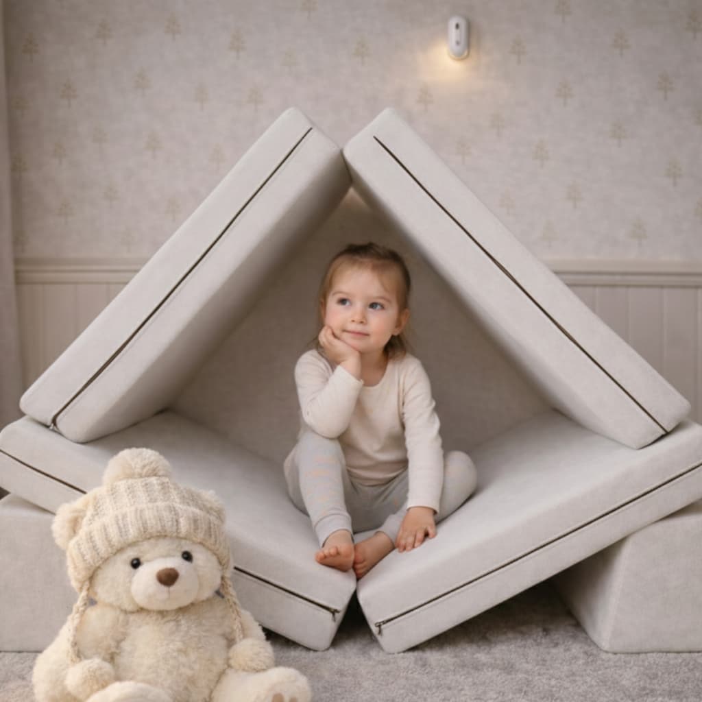 Sofá Infantil Montessoriano Multifuncional E Seguro, Ideal Para Criatividade e Imaginação No Quarto Da Criança