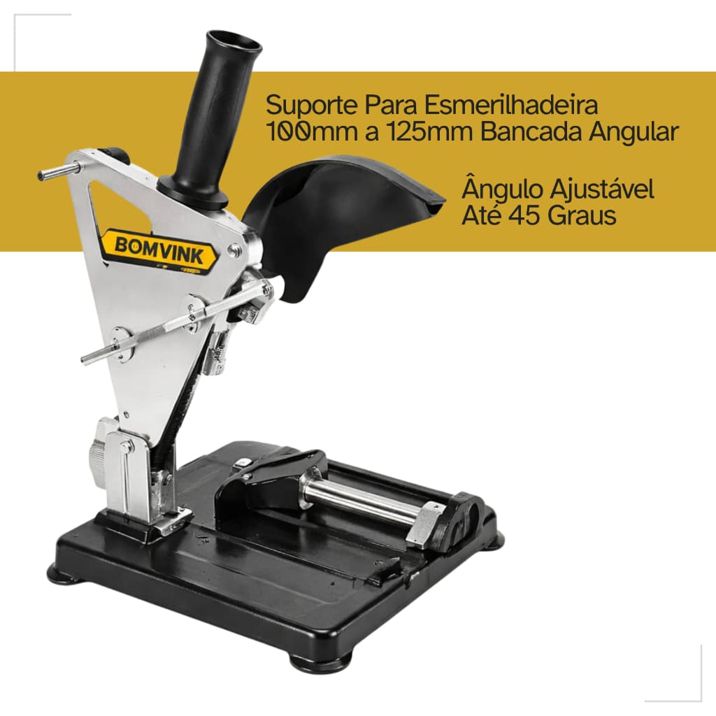 Suporte De Bancada Para Esmerilhadeira Angular Ajustável 45 Graus Para Esmerilhadeira 100 E 125mm