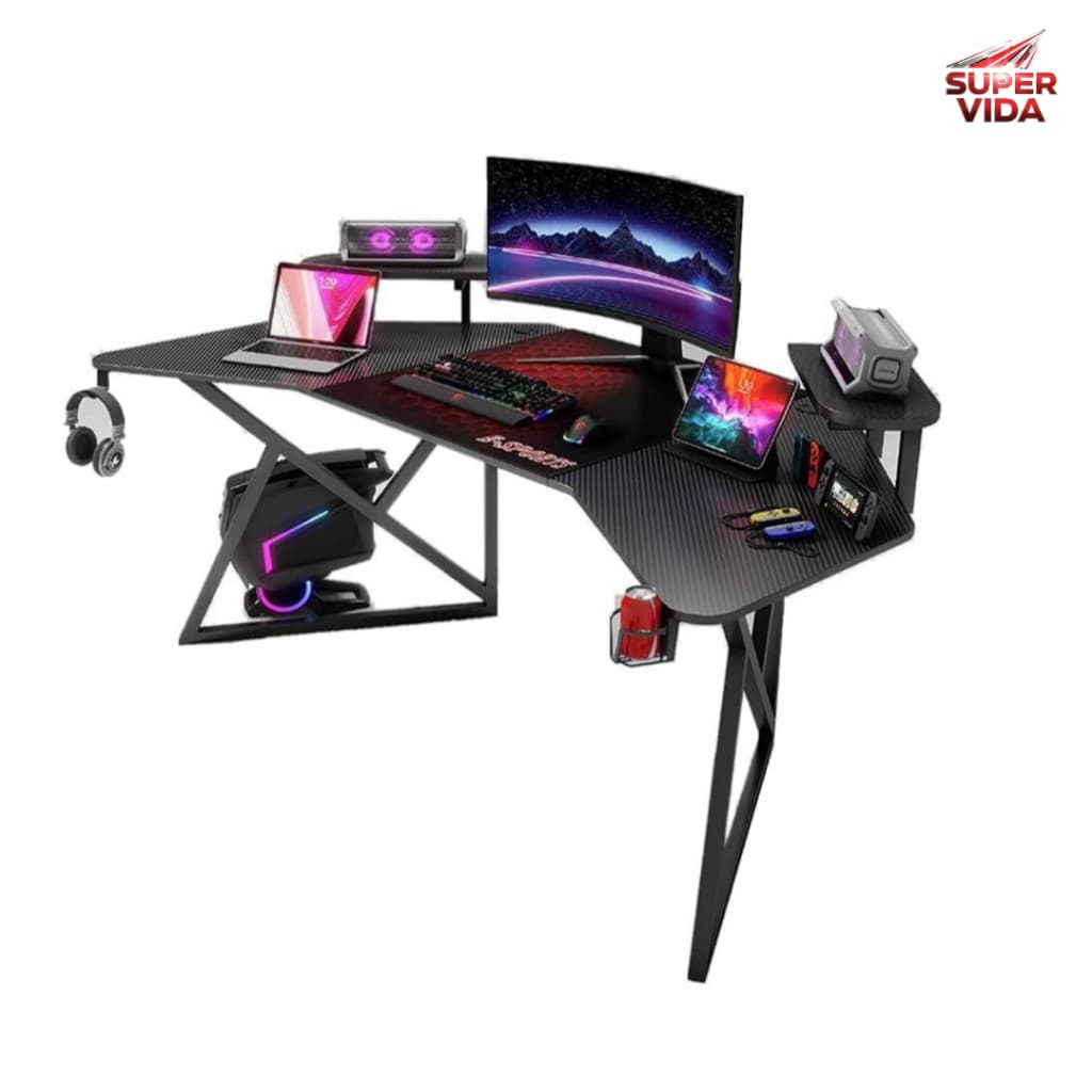 Mesa Gamer RGB AITEK DELTA-M1801X 180cm com Iluminação LED