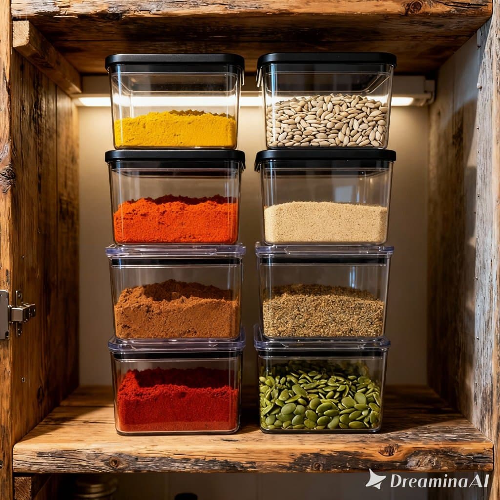 Pote Hermético Premium 480ml Acrílico Organizador Multiuso para Despensa Cozinha 2 und