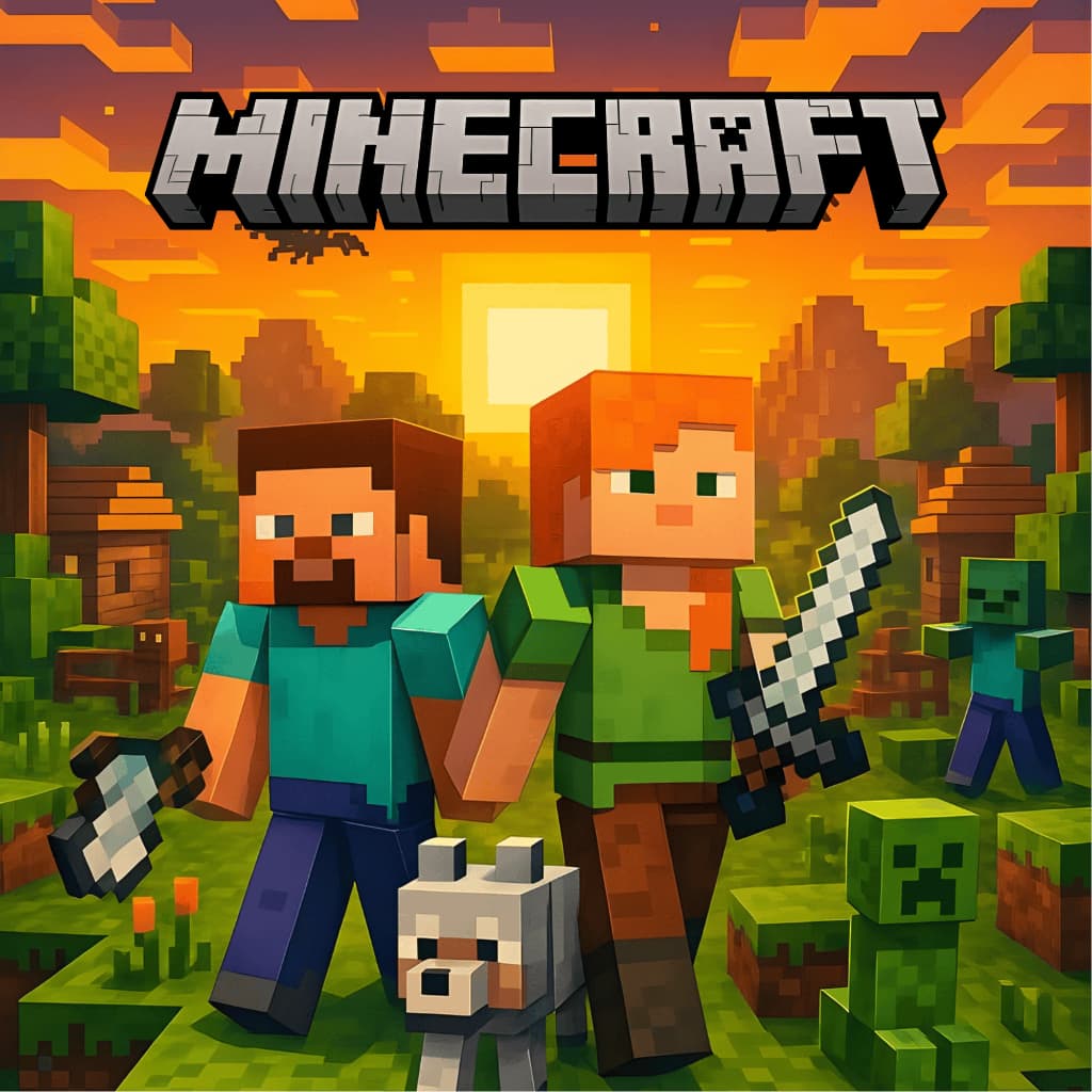 Adesivo Mesa Infantil Minecraft 50x50 ou 60x60 Decoração Quarto Gamer Kids Pronta entrega!