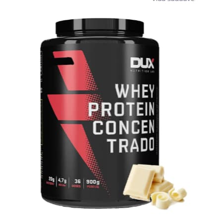 Whey Protein Concentrado Dux Sabor Chocolate Branco 450g