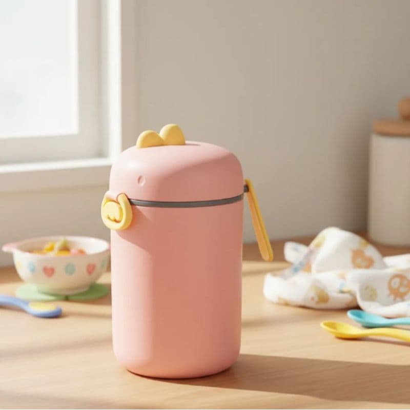 kit 2 Porta Leite Em Pó Portátil Com Dosador e Nivelador Bebê Infantil Pote Marmita Biscoito Fruta