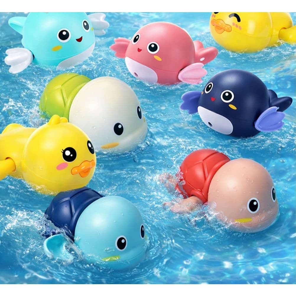 Brinquedos De Banho Flutuantes Crianças Bebê Tartaruguinha Que Nada Sozinha Água Banheira Piscina
