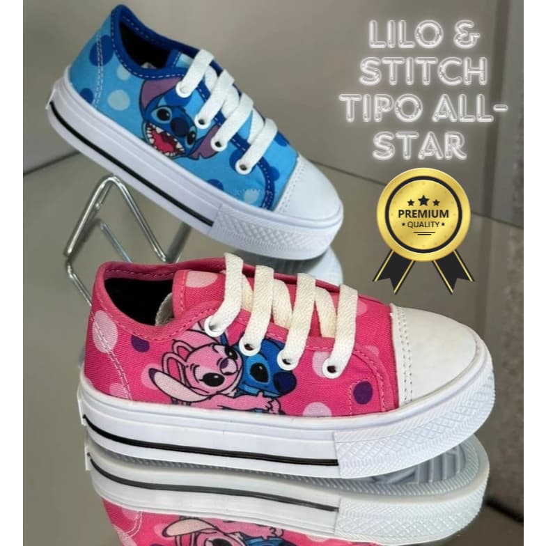 TENIS STAR Lilo&Stitch ROSA OU AZUL LINDO E CONFORTÁVEL 20 AO 33