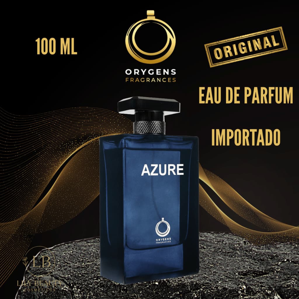 Perfume Masculino Azure Importado Árabe Fragrância Cítrico/Amadeirado Eau de Parfum 100ML Orygens