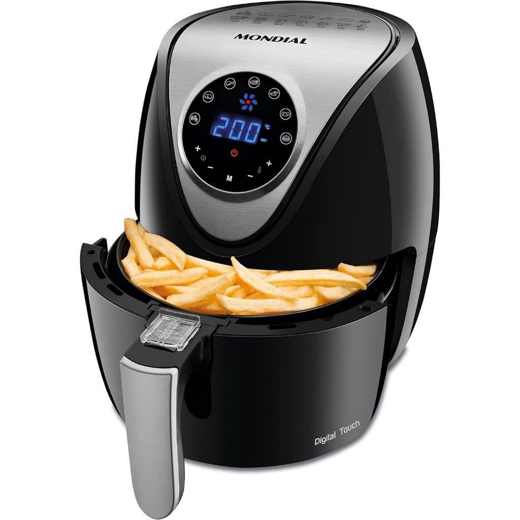 Fritadeira Sem Óleo Air Fryer Digital 3,5l Mondial Preto/inox 1500w Af-30-di 127v 50