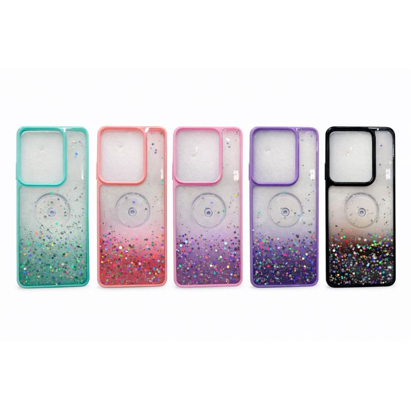 Capa Glitter com Suporte Pop Ring para Moto Edge 60 Fusion / Moto Edge 60 – Antichoque Luxo ✨e