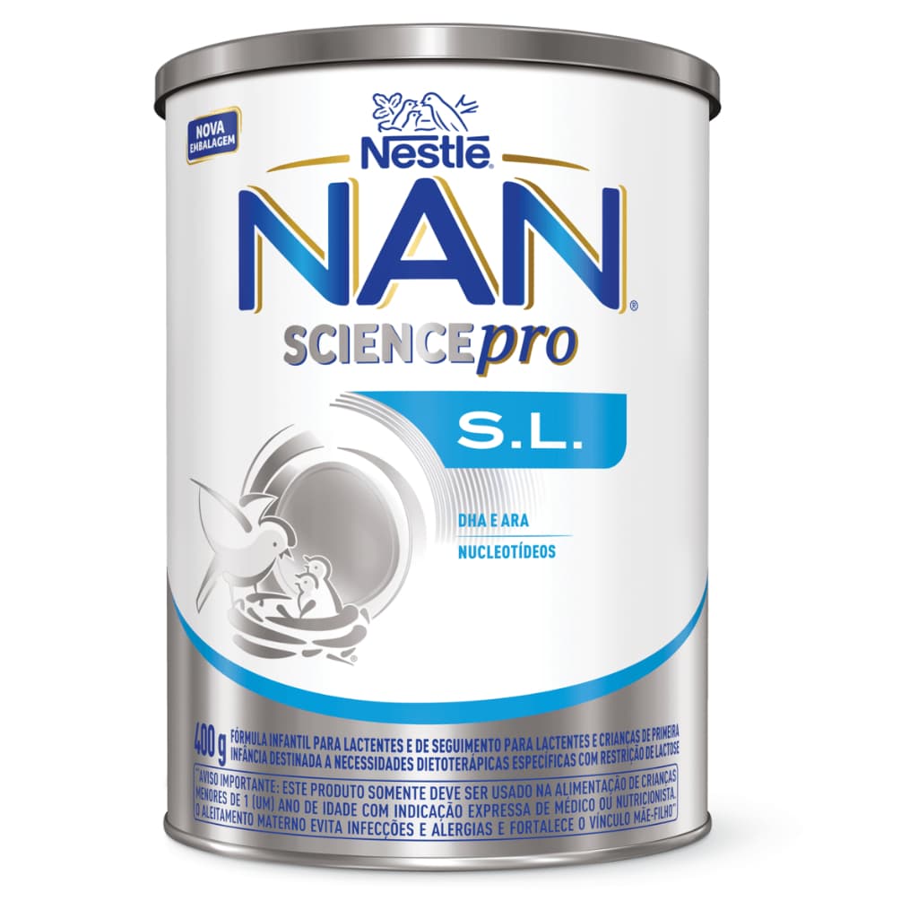Fórmula Infantil Nestlé Nan S.l. Lata Sem Lactose 400g 0 A 36 Meses Sem Sabor