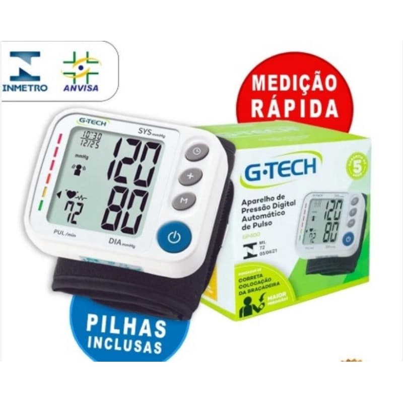 Aparelho Medidor De Pressão Arterial Digital Gp 400 G-tech Branco.