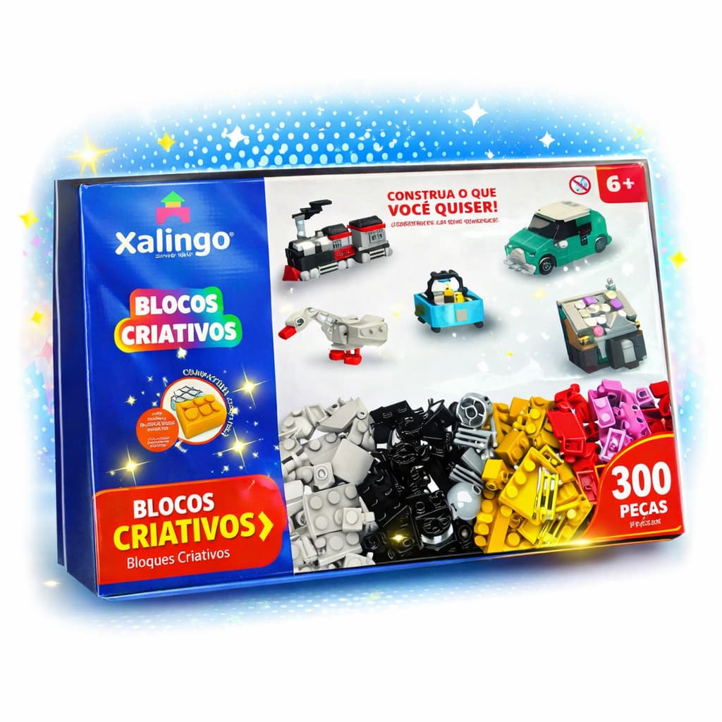 Blocos de Montar 300 Peças Compatível com LEGO® | Educativo 6+ | Estimula Criatividade e Coordenação