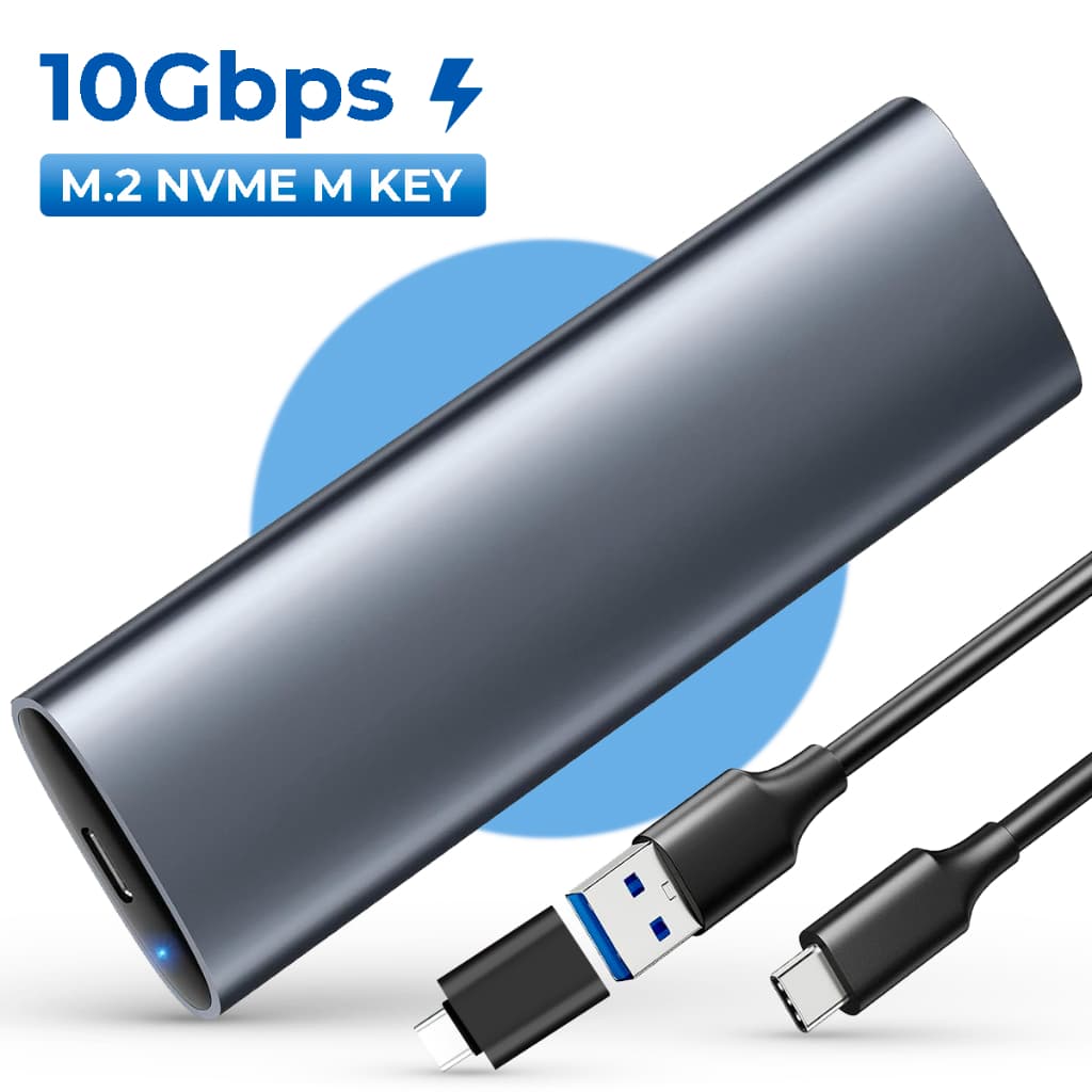 Case Ssd M.2 Nvme USB C Usb 3.1 10Gbps M Key 2230/2242/2260/2280 Adaptador Ssd Gaveta Mini Externo