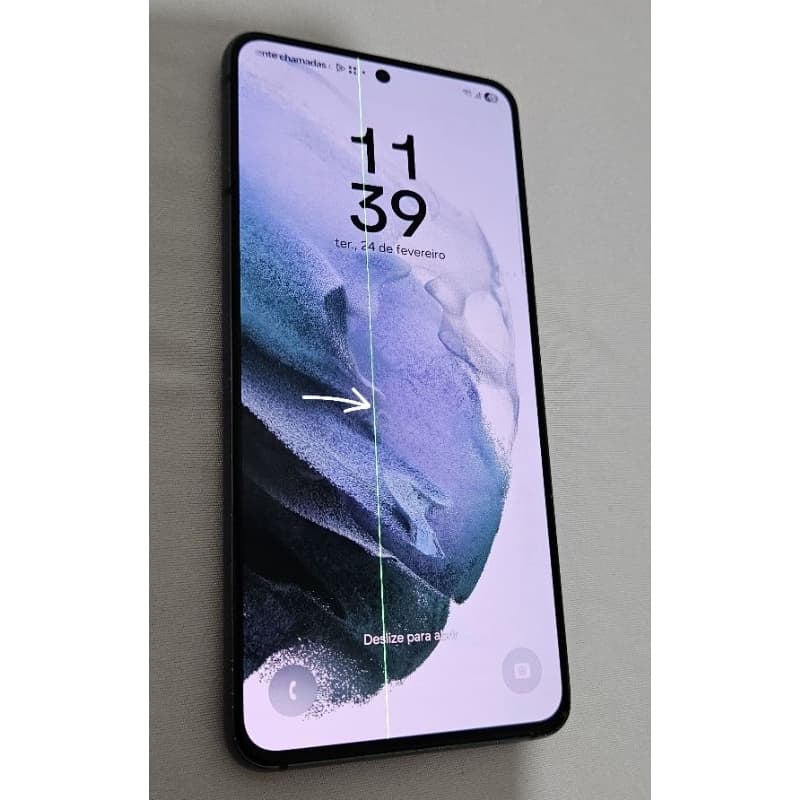 Samsung Galaxy S21 5G 128GB Usado (COM LINHA VERTICAL / DETALHES)