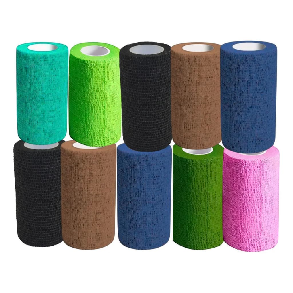 Kit 10 Bandagem Atadura Elástica 10cm X 4,5mt Sortido