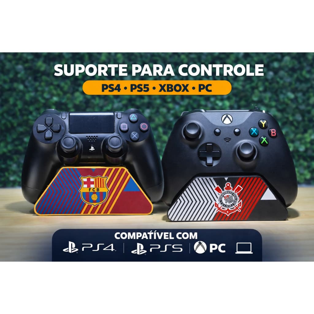 Suporte Base para Controle de Vídeo Game Universal PS4, Xbox e PC.