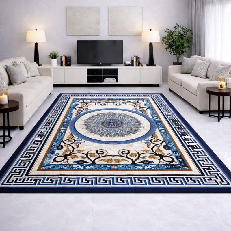 Tapete Belga 2,00x1,40 Antiderrapante Sem Pelo Sala e Quarto Luxo