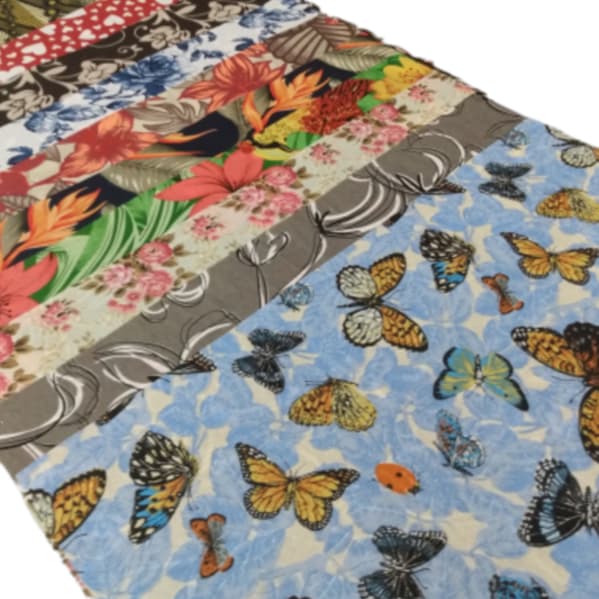 kit 10 retalho gorgurinho estampado 60x40cm artesanato, patchwork, tapetes