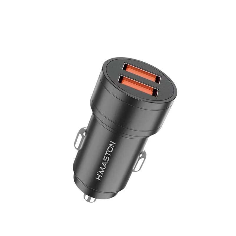 Carregador de Carro para Celular USB 4.8A Carregador Veicular Turbo Carga Rápida com Cabo LS04 H'maston Portatil